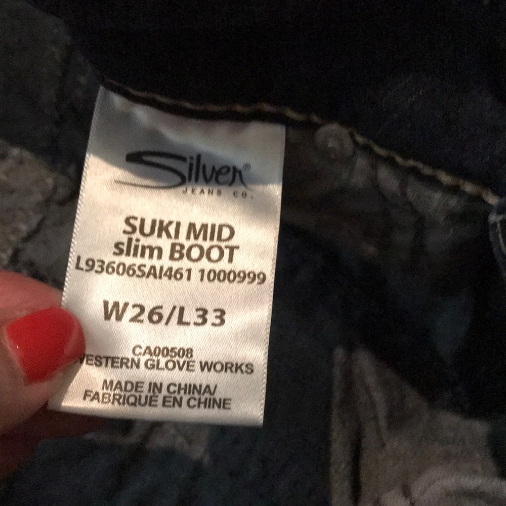 DONATING SOON!!  Silver jeans. - Picture 3 of 4